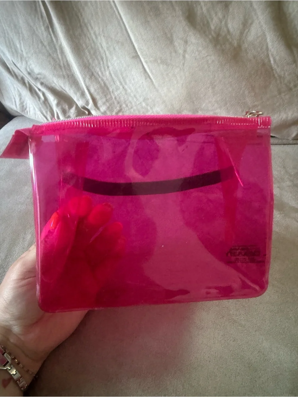 Prada candy pink makeup/travel bag
